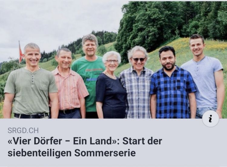 Mir Ahmad Marowat (Zweiter von rechts) auf dem Bild des Schweizer Fernsehens.s